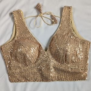 Sequin readymade Blouse for lehenga or saree